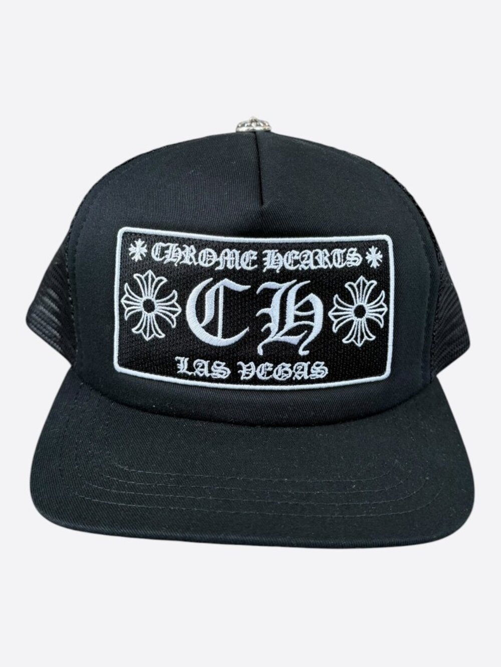Chrome Hearts Black & White Las Vegas Trucker Hat